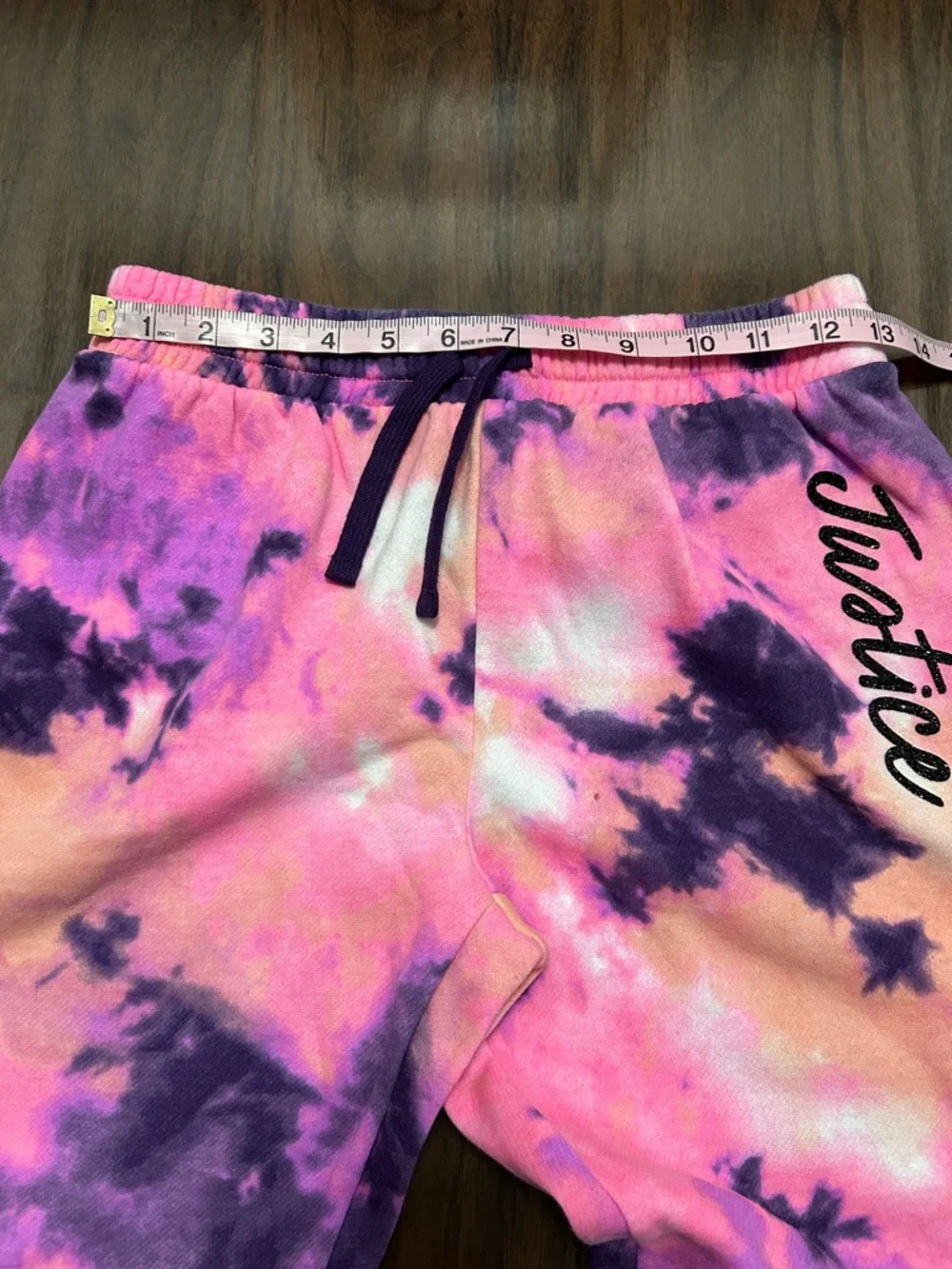 Justice Pink and Purple Tie-Dye Joggers